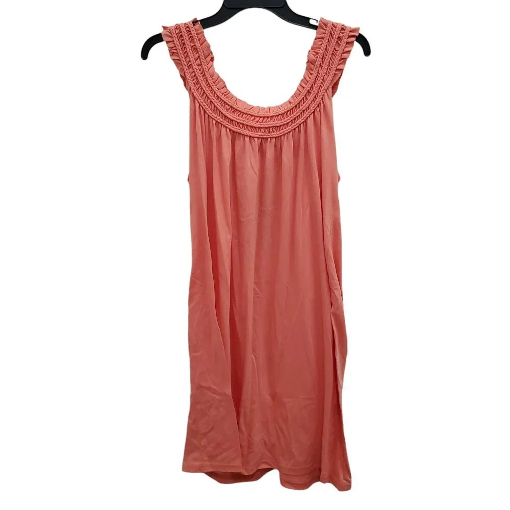 CCDK Copenhagen Women's Orange Melon Sleeveless Flowy‎ Casual Shift Dress NWT XL